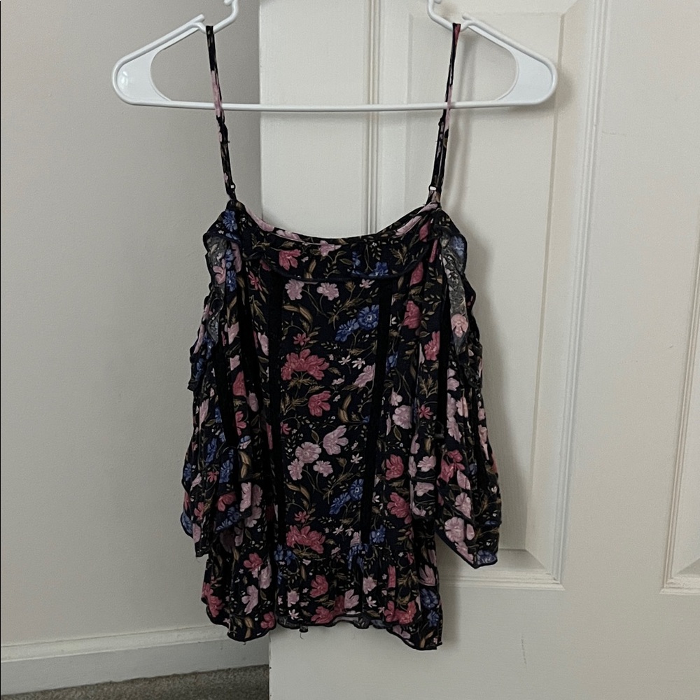 American Eagle Outfitters Floral Camisole in Black and Pink